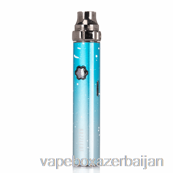 Vape Smoke DAZZLEAF SQUARii Top Twist 510 Battery Sky Blue Splatter
